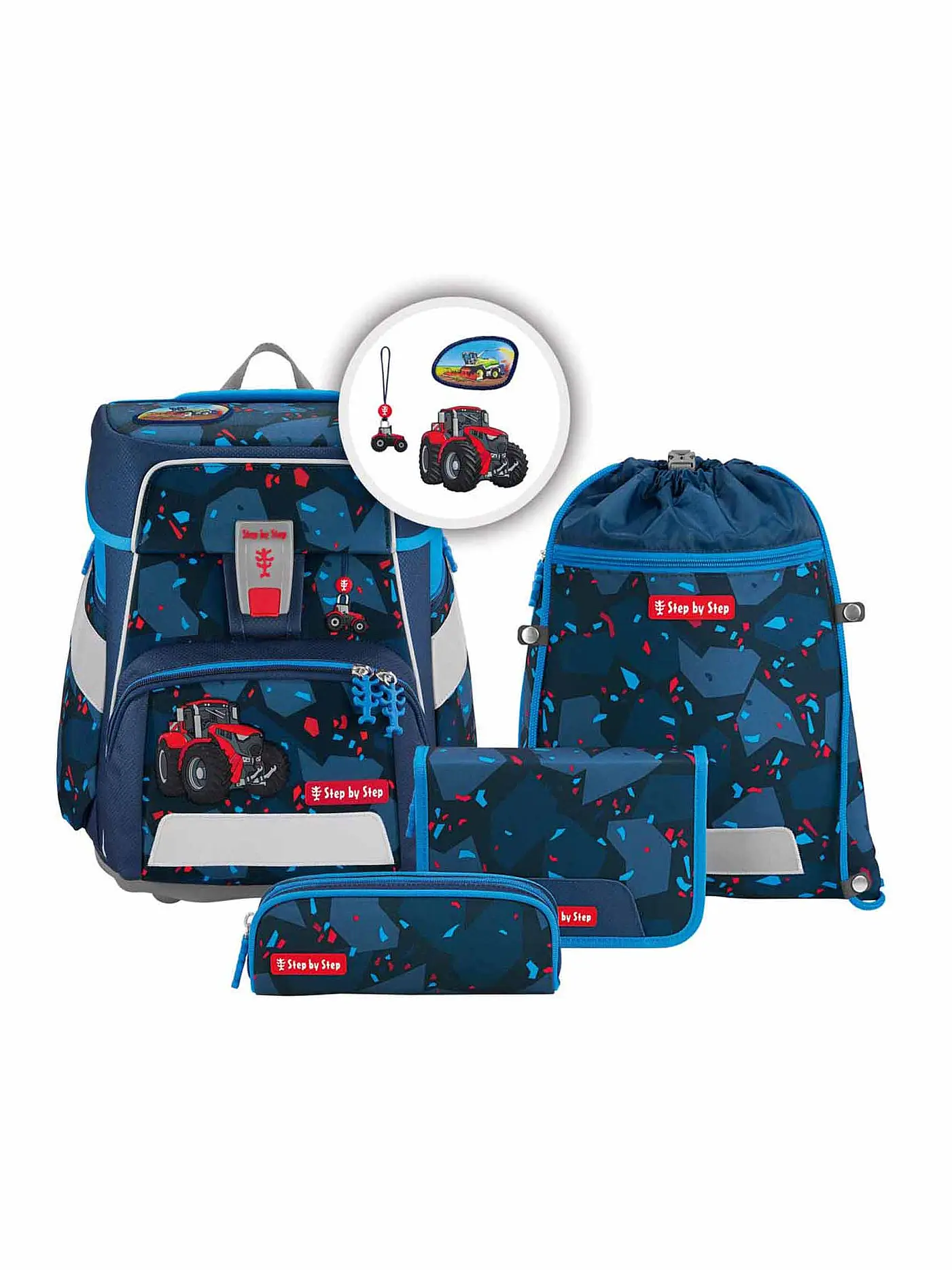 STEP BY STEP | Schultaschen Set 5tlg SPACE Tractor Freddy | 